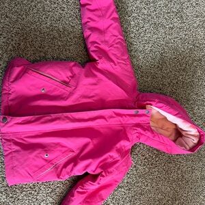 London Fog Bright Pink Girls' Hooded Raincoat
